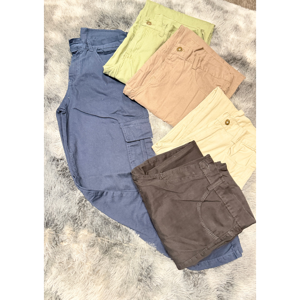 Calça Cargo Sarja Unissex – Modelo Largo e Estiloso | 100% Algodão