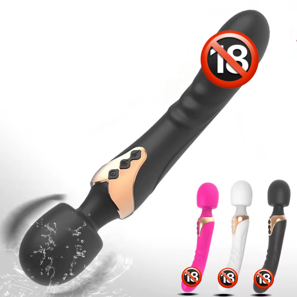 Vibrador Varinha mágica Luxo toque macio Vibrar 2 Pontos 10 modos de vibração e Recarregável Sex Shop LX-02