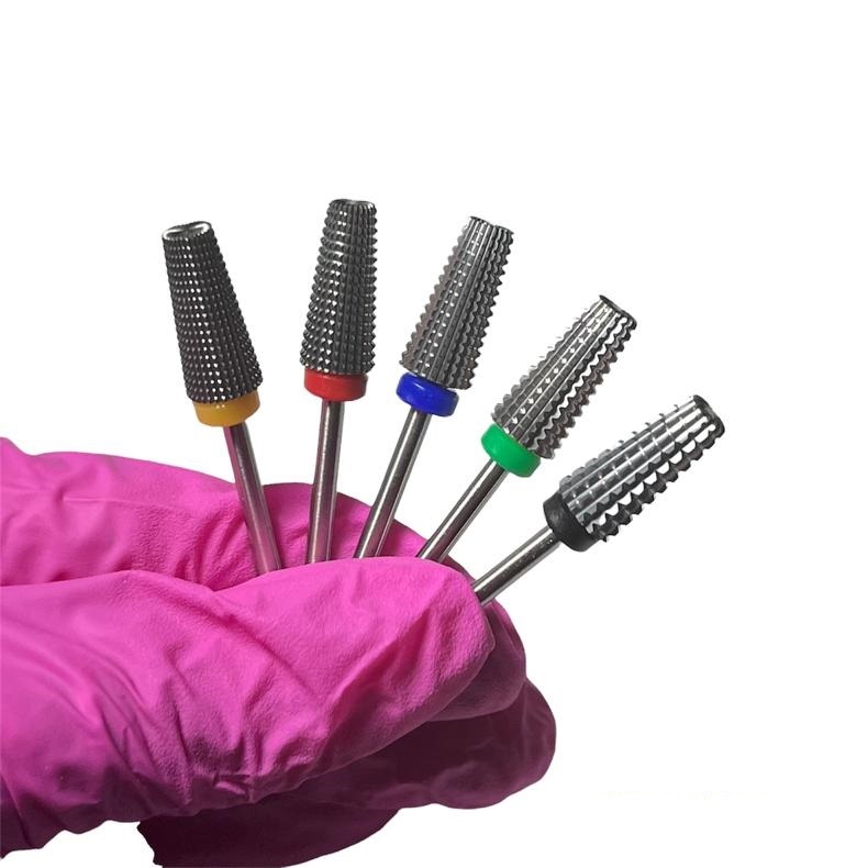 Broca de Tungstênio Cônica 5x1 - Alta Durabilidade para Unhas de Gel/Fibra/Porcelana/Alongamento