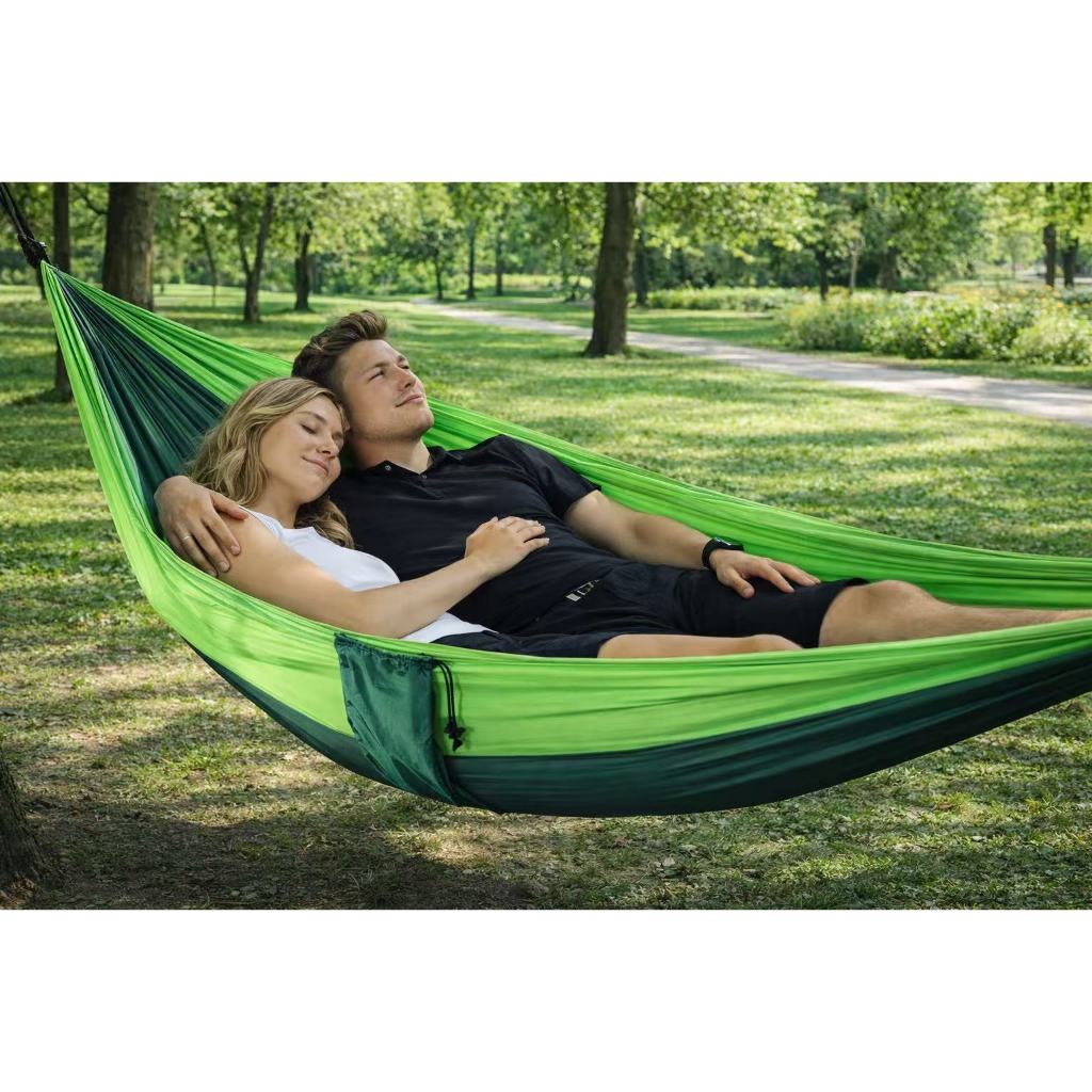 Rede De Dormir Tecido Paraquedas Praia  Casal 300kg 250cm X 140cm em Oferta na Shopee