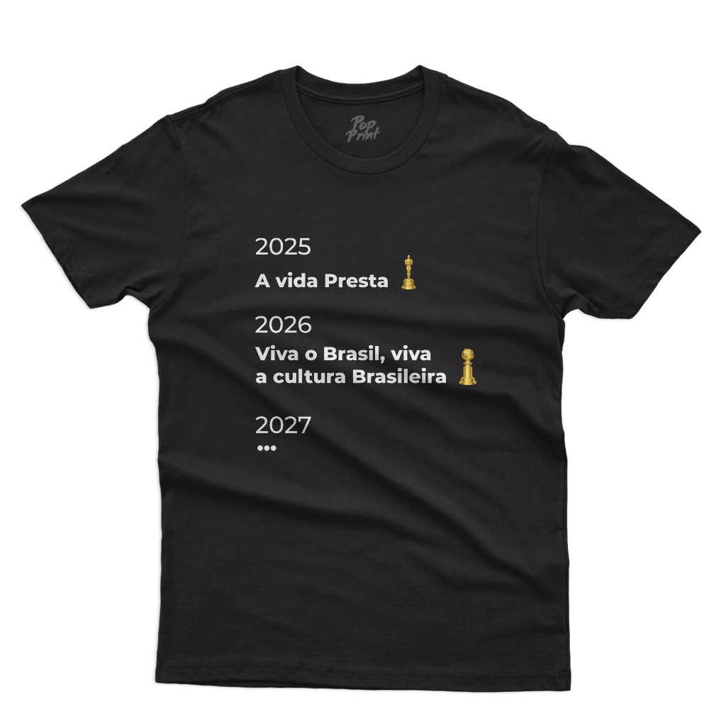 Camiseta Fernanda Torres Oscar 2025 Ainda Estou Aqui Wagner Moura Unissex Algodão | Estampa VR-02