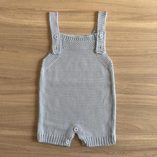 Macacão jardineira de verão em tricô para bebê Rn menino e menina em Oferta na Shopee