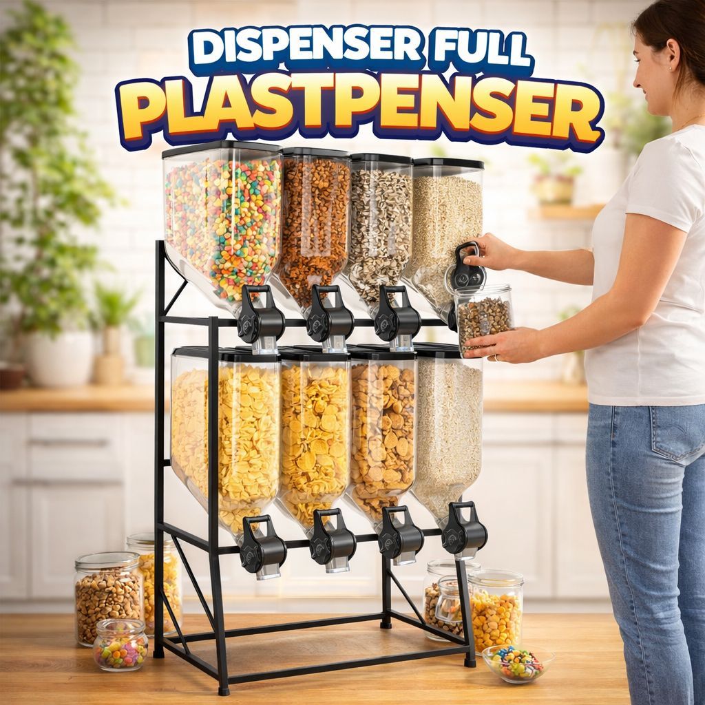 Dispenser 10 Modulos 35L Porta Ração Expositor Armazenador Full