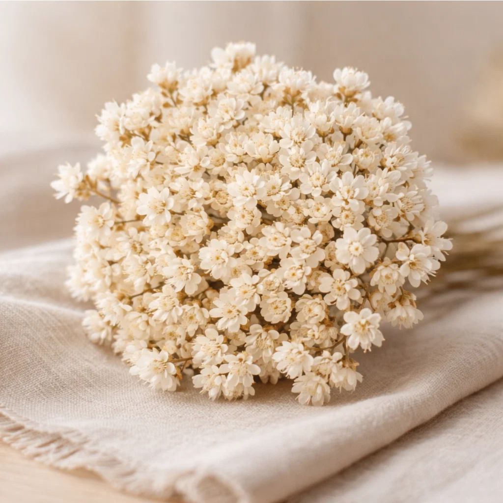 Sempre Viva Branca I Kit com 1.800 / 900/ 300 / 150 Flores Premium em Oferta na Shopee