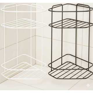 Porta Shampoo Suporte Cantoneira Prateleira Dupla Branco ou Preto Organizador de Banheiro em Oferta na Shopee