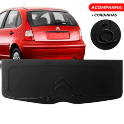 Tampão Bagagito Traseiro Citroen C3 G1 2003 A 2012 Preto