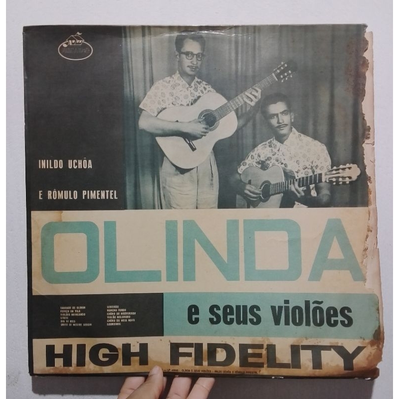 LP Vinil Inaldo Uchoa e Romulo Pimentel - Olinda e Seus Violões (Samba/MPB)