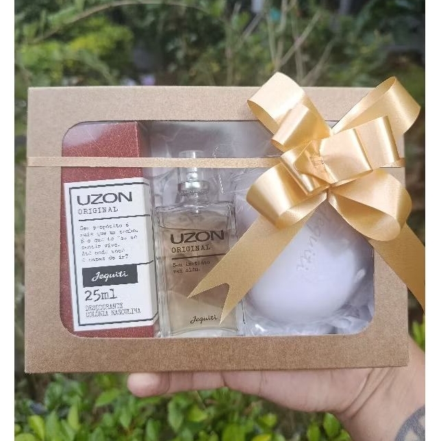Presente colônia uzon 25 ml + sabonete 80g Jequiti ORIGINAL
