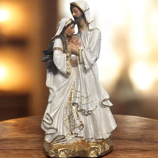 Linda Imagem Sagrada Familia Ternura 31 cm em Gesso Premium! Pintura a Mão. em Oferta na Shopee