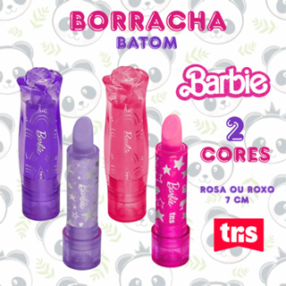 Borracha Batom Barbie 2 Cores 7cm Unidade | Tris em Oferta na Shopee