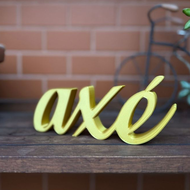 Letreiro Decorativo Axé – Decoração Energias Positivas em PLA Premium – Parede ou Mesa em Oferta na Shopee
