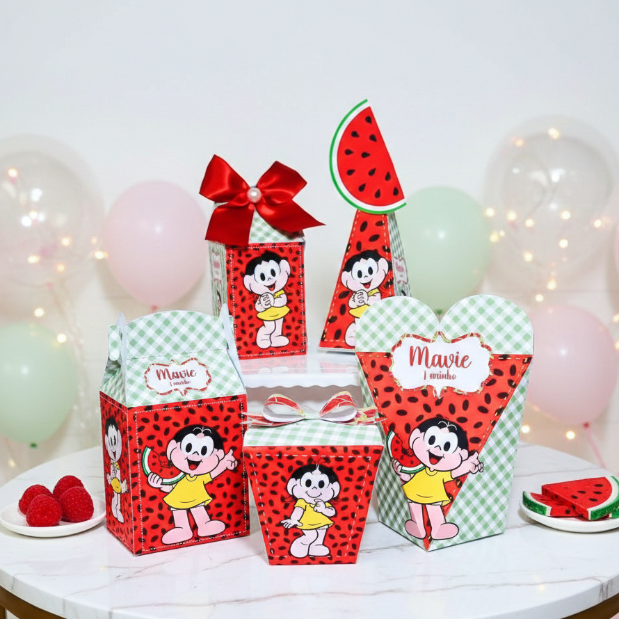 Kit Caixas Personalizados Magali | Lembrancinhas | Festa Infantil | Aniversário | Festa