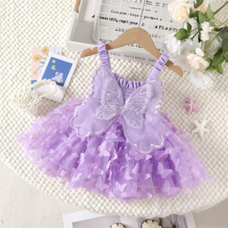 Vestido bebê menina borboleta brilhante do jardim na Aniversário  estilo festa em Oferta na Shopee
