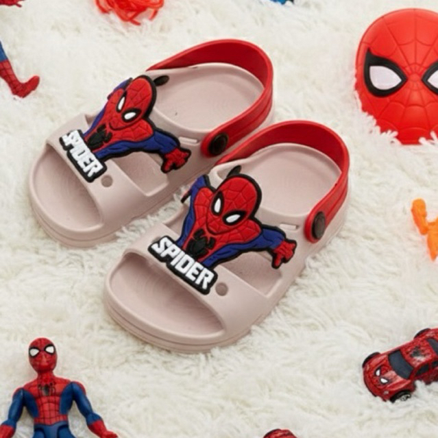 Sandália Papete Infantil Menino Homem Aranha Leve e Macio