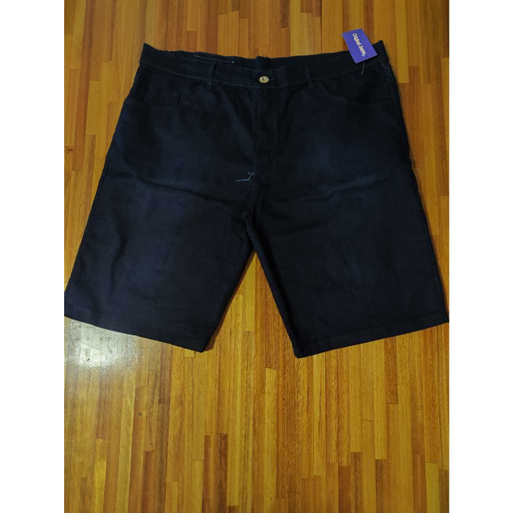 Shorts Jeans Plus Size Masculino - Cor Azul Escuro - Tamanho 54 e 56