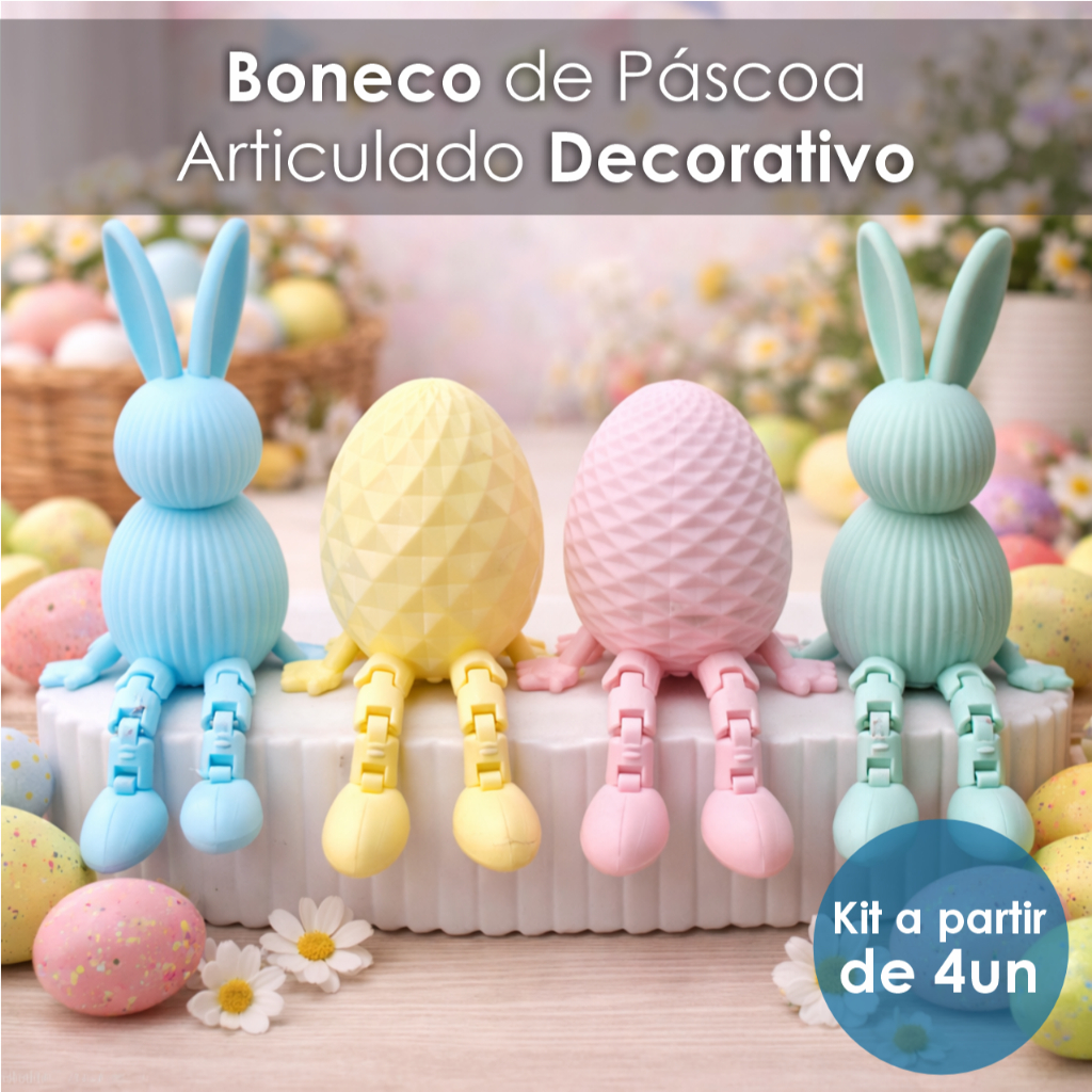 Decoração Páscoa Articulados Kit 4 a 16 unidades - Decoração - Enfeite Pascoa, Festa, Come...