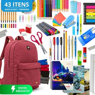 Material Escolar Completo Kit Escolar Estojo Escolar Masculino Volta As Aulas 2026 Borracha Escolar em Oferta na Shopee
