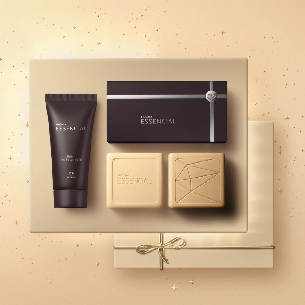 Kit Presente Natura Essencial Sabonete em Barra 110g + Pós Barba 75ml