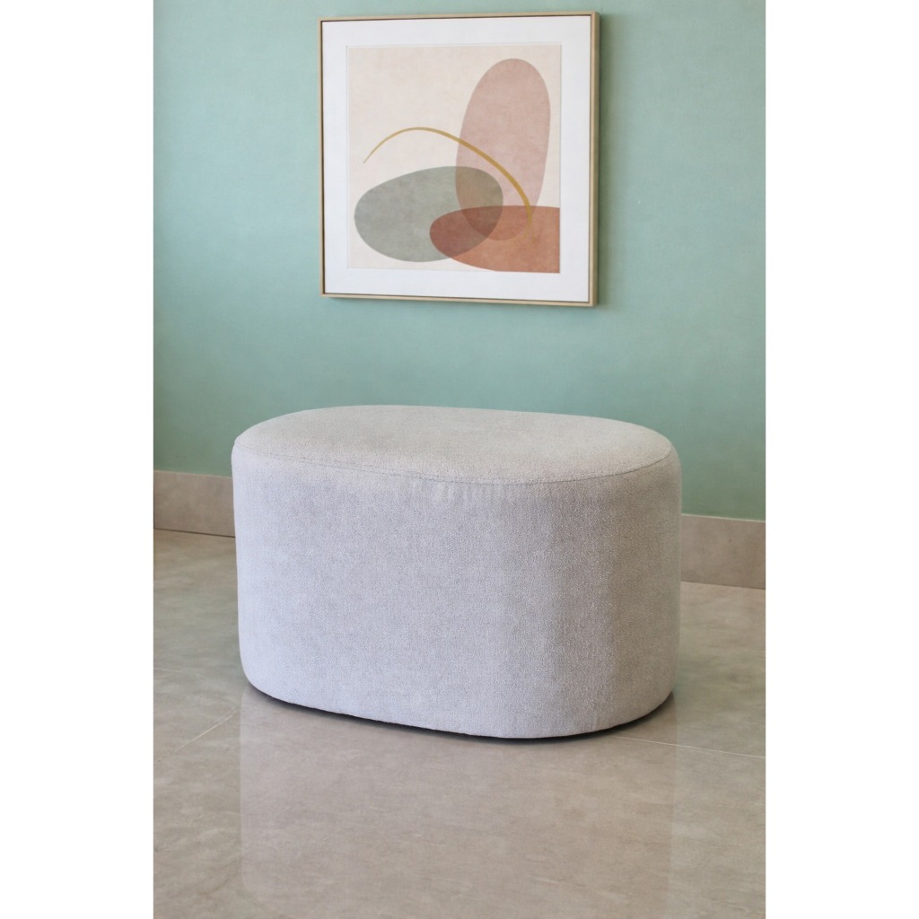 Puff Oval Orgânico Requinte Sala Quarto Escritório Decoração