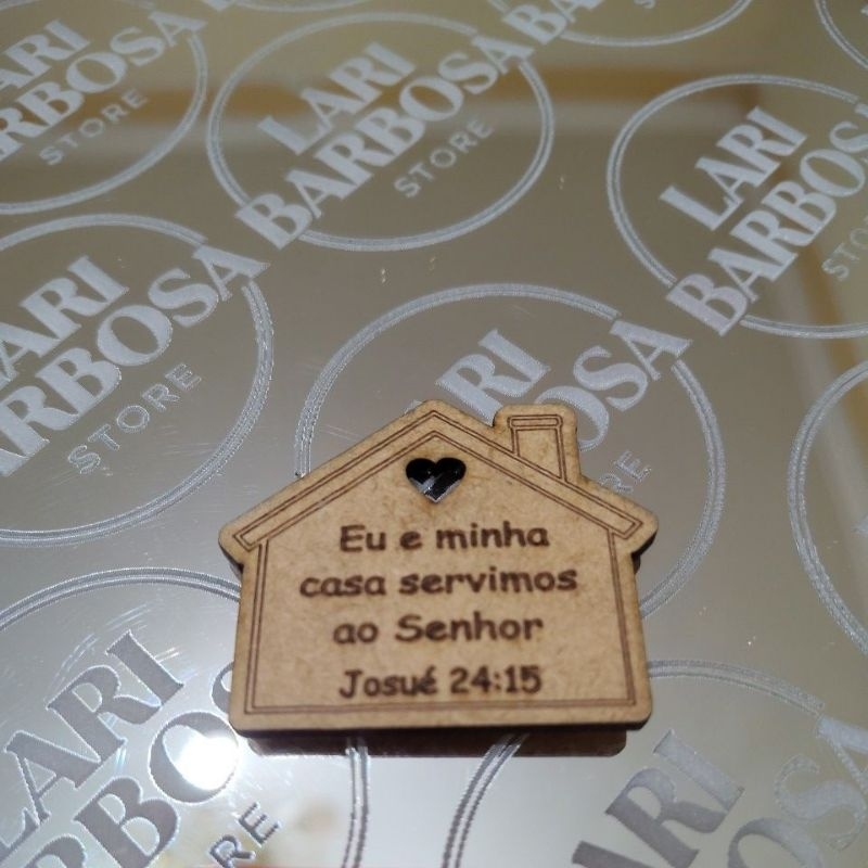 Imã de geladeira MDF Versículo bíblico Josué lembrancinha cristã igreja Deus em Oferta na Shopee