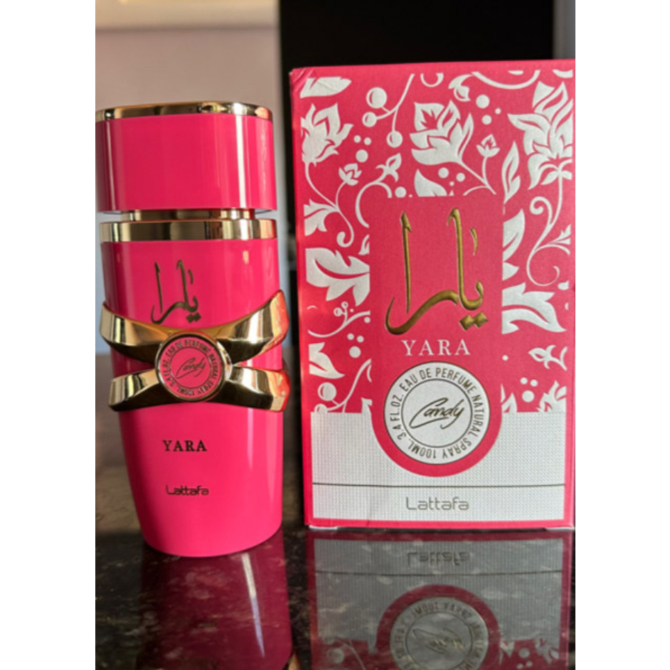 Perfume Yara Lattafa Candy Perfume Árabe Fragrância Doce ORIGINAL Edp 8ml, 30ml ou 100ml - Feminino