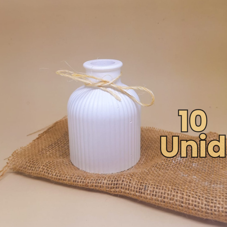 Kit 10 Vasos 10cm Decoração Jantar Festa Casamento Formatura Branco Gesso em Oferta na Shopee