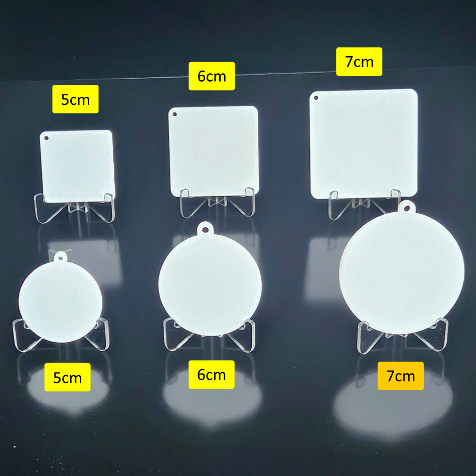 Chaveiros sublimação polímero liso branco (20~50 unidades) em Oferta na Shopee