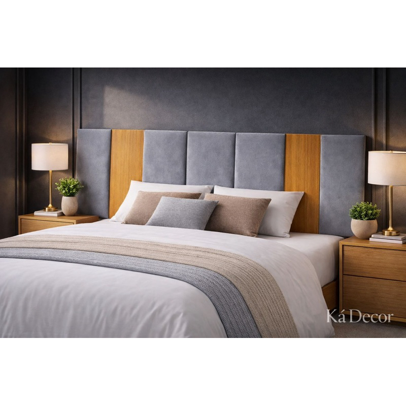 Kit Com Até 12 Peças Cabeceira Modular + Painel MDF Para Cama Box Casal King Queen - Envio Full
