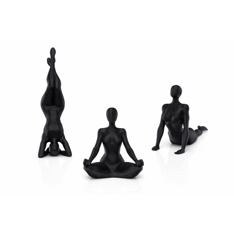Imagem Esculturas Decorativas Yoga Kit 3 Peças Estilo Zen Arte Moderna