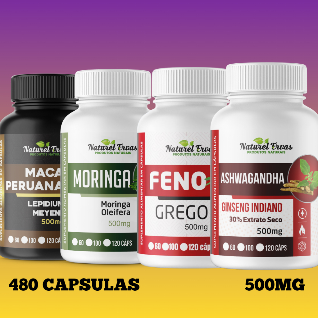 KIT SUPLEMENTO + ENERGIA 480 CAPSULAS 500MG