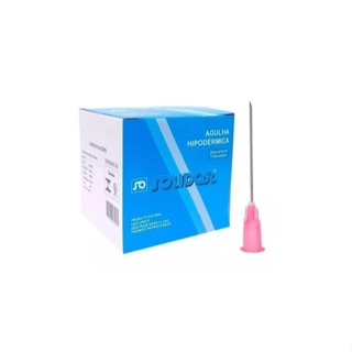 Caixa C/ 100 Unidades de Agulhas Hipodérmica 40 x 1,20mm (Rosa) - Solidor em Oferta na Shopee