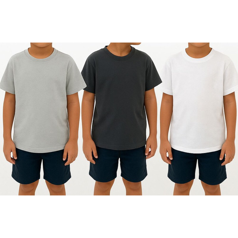 Kit 3 Camiseta Infantil Menino 100% Algodão em Oferta na Shopee