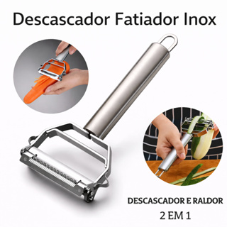 Descascador INOX Legumes Frutas Dupla Lâmina Móvel 2 Em 1/Descascador De Legumes Verduras Frutas em Oferta na Shopee