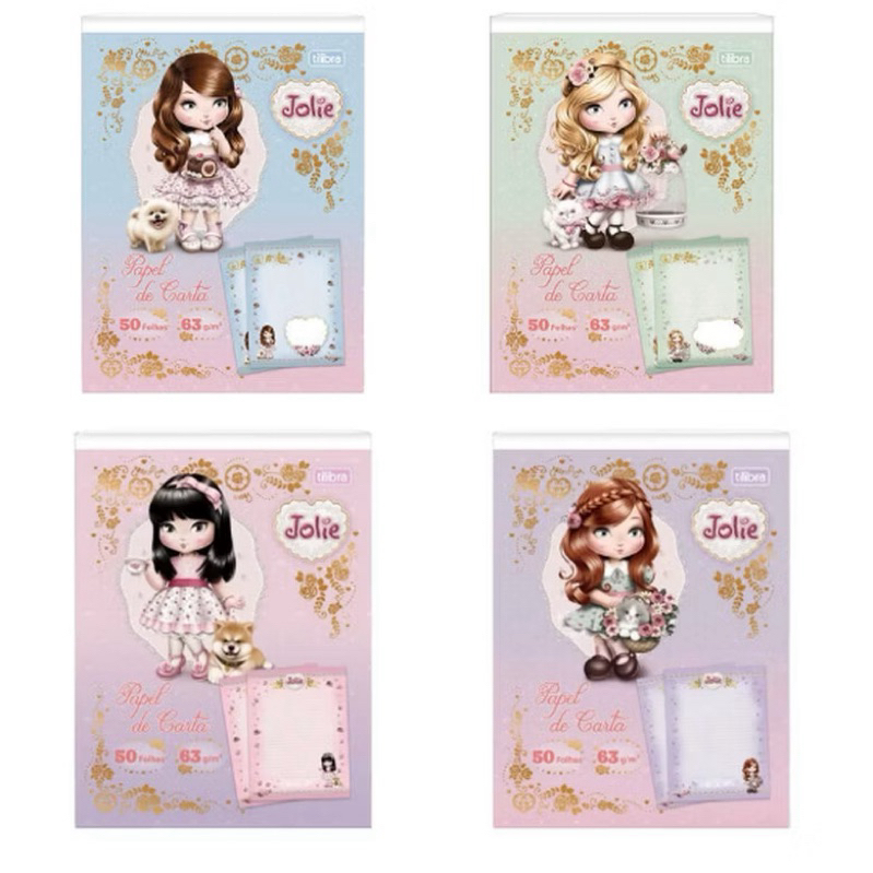 Papel de Carta Jolie 50 Folhas Tilibra - Unidade
