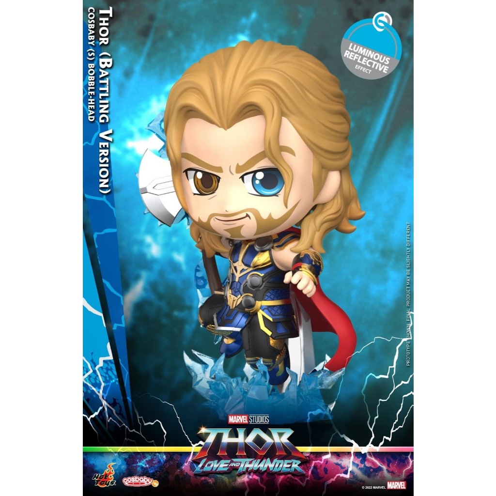 ORIGINAL Hot Toys Cosbaby Marvel - Thor Love and Thunder (Battling Version)