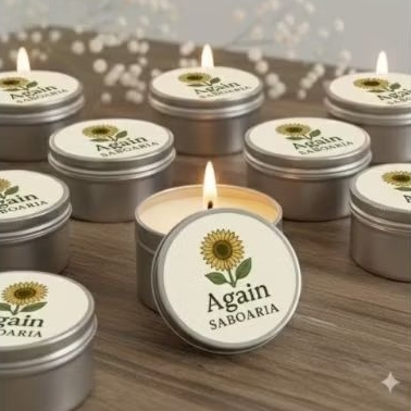 Kit Mini Velas Aromáticas Personalizadas 20g - Lembrancinhas aniversário | Chá de bebê | Casamento | Batismo