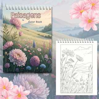 Livro de Colorir Paisagens A5 | Cenários Naturais Lindos | Papel 180g Grosso | Ideal para Canetinhas em Oferta na Shopee
