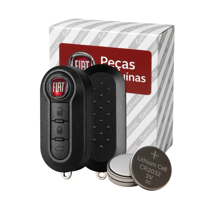Capa Chave Fiat 500 Bravo Palio Punto Grand Siena 3 Botoes com bateria em Oferta na Shopee