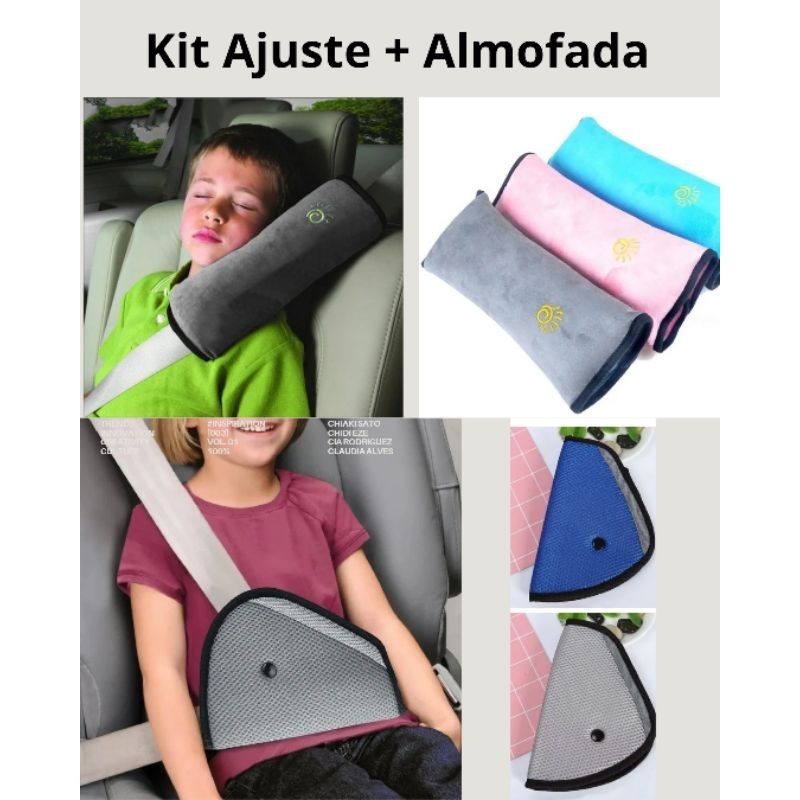 Kit Cinto de segurança com almofada e ajustador. ENVIO IMEDIATO. em Oferta na Shopee