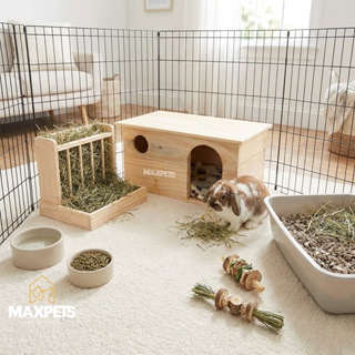 Toca Grande Casa Pet Casinha de Madeira Pinus Para Coelho Estimação Mini Coelho Porquinho da India Chichila Roedores em Oferta na Shopee