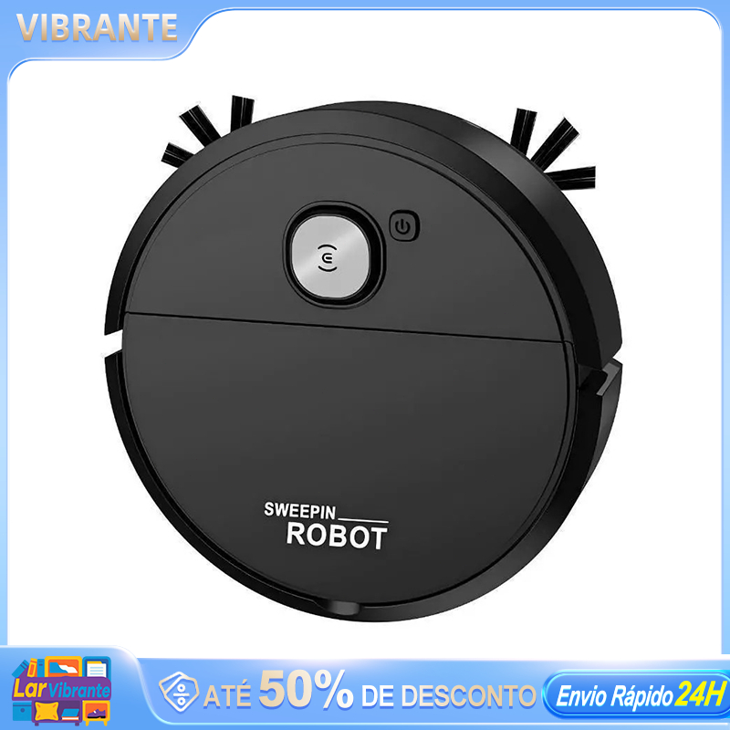 Imagem Robô Varredora/Aspirador De Pó Automática 3 Em 1 Limpeza Doméstica Robótico Inteligente E Silencioso