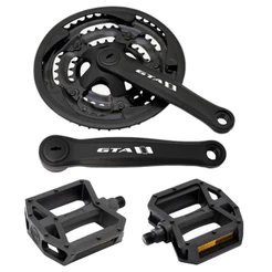 Coroa Tripla Pedivela Bicicleta 29 48d + Pedal + Pe Esquerdo