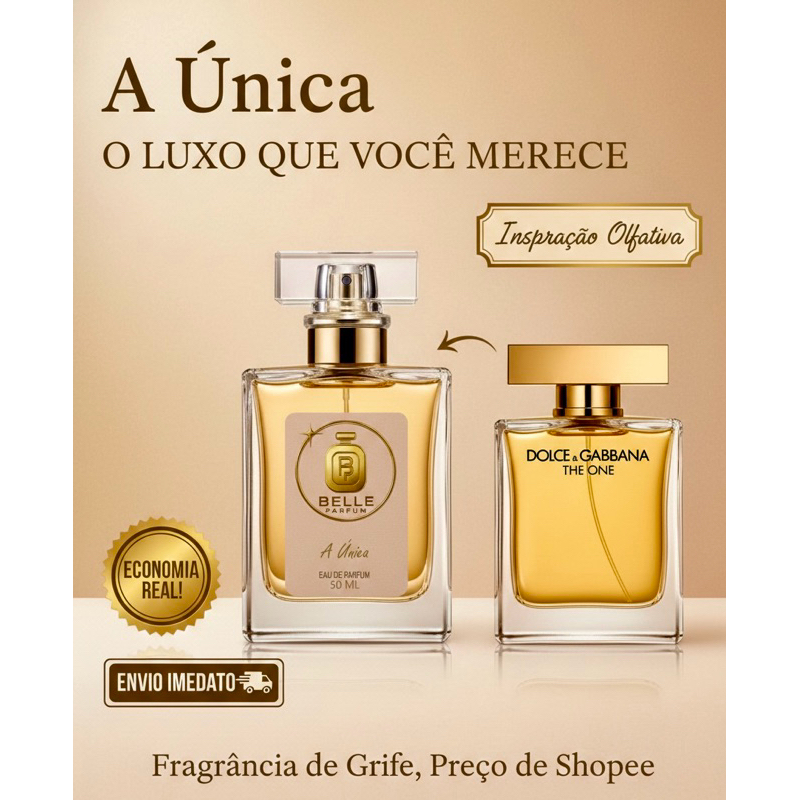 Perfume A Única Belle Parfum 30/50/100 ml - Inspirado no The One D&G  feminino - Alta Fixação | contratipo luxo
