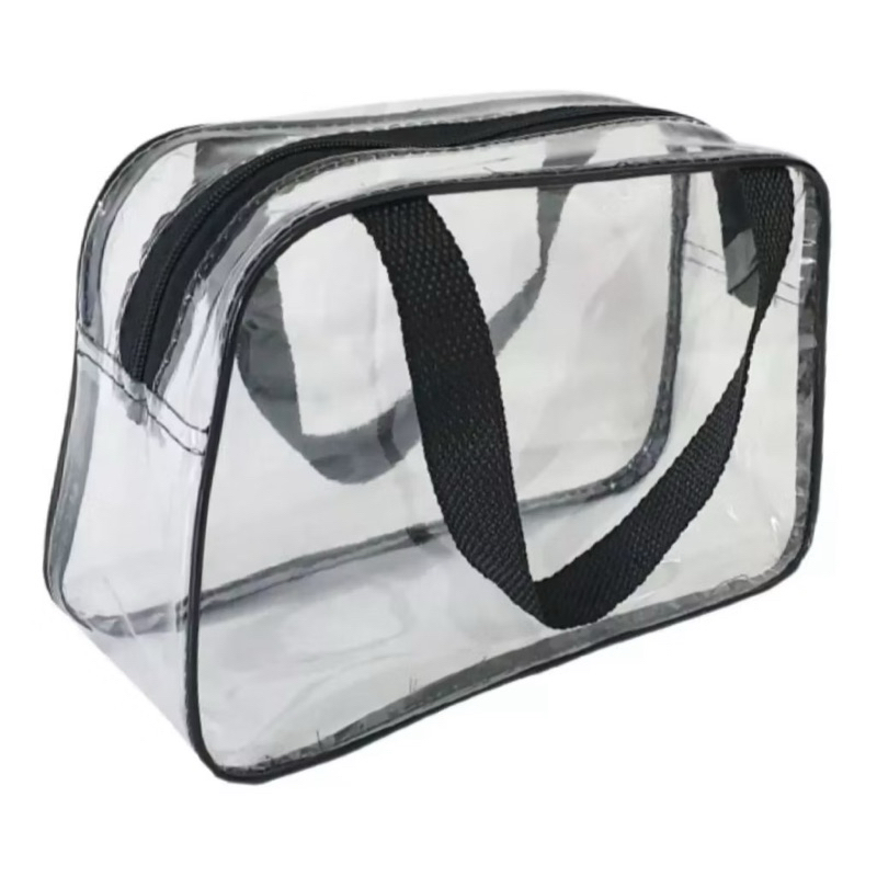 Imagem Nécessaire de Viagem Transparente Organizadora de Mala Bolsa de Mão Kit Higiene e Maquiagem Impermeável PVC