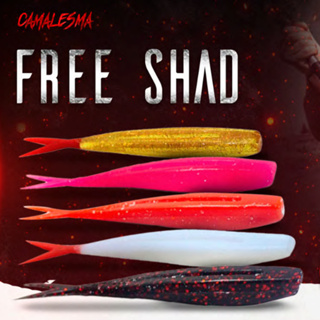 Isca Soft Artificial Free Shad Camalesma Cauda Dupla Tucunaré Traíra Traírão Dourado Black Bass em Oferta na Shopee