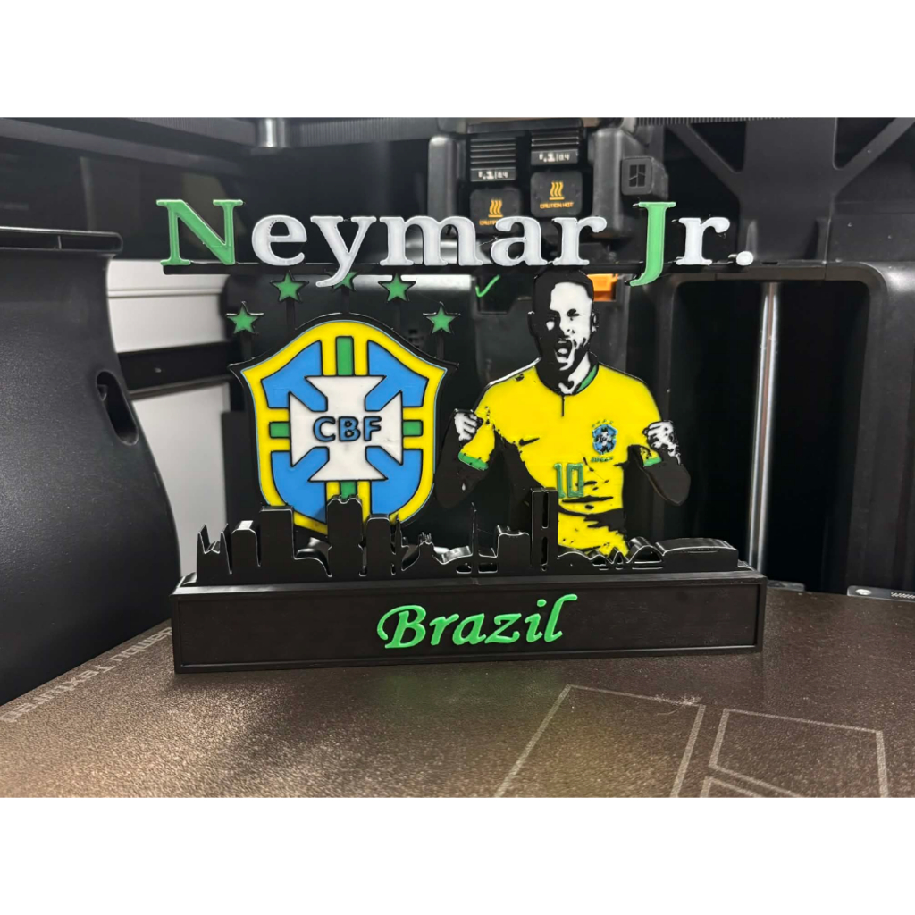 Decoração de Seleção Brasileira Futebol - Escudo - Brasil - Neymar Jr - Copa do Mundo