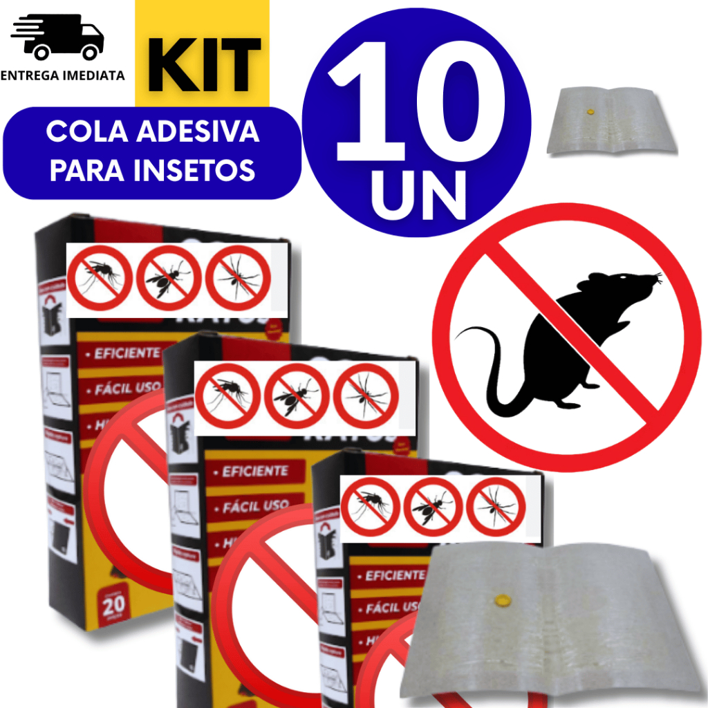 Jogo 10 Armadilha de Cola para Controle de Roedores em Oferta na Shopee