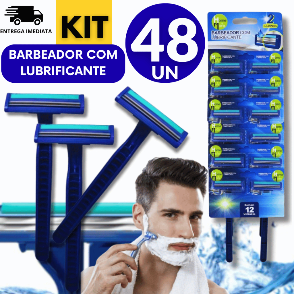 48 Presto barba aparelho de barbear 2 Lâminas com fita lubrificante barbeador descartável Utilidades