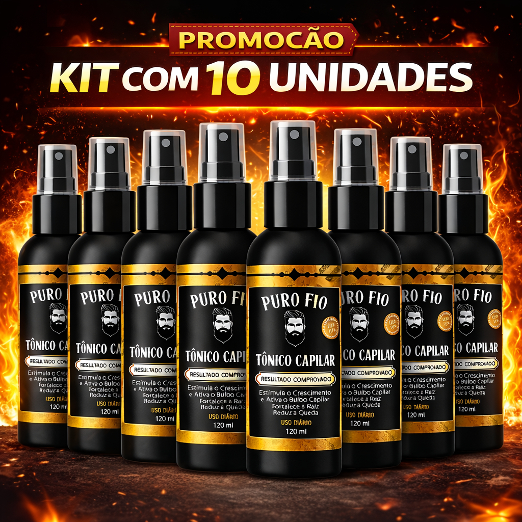 Kit 10x PRO BARBER Tônico Capilar antiqueda 120ml Serum de Crescimento Puro Fio Cabelo Barba Sobrancelha Envio Imediato