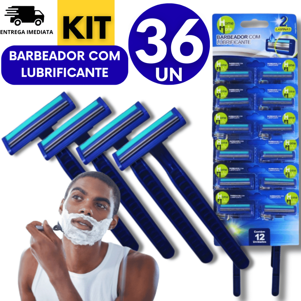 36 Presto barba aparelho de barbear 2 Lâminas com fita lubrificante barbeador descartavel Utilidades
